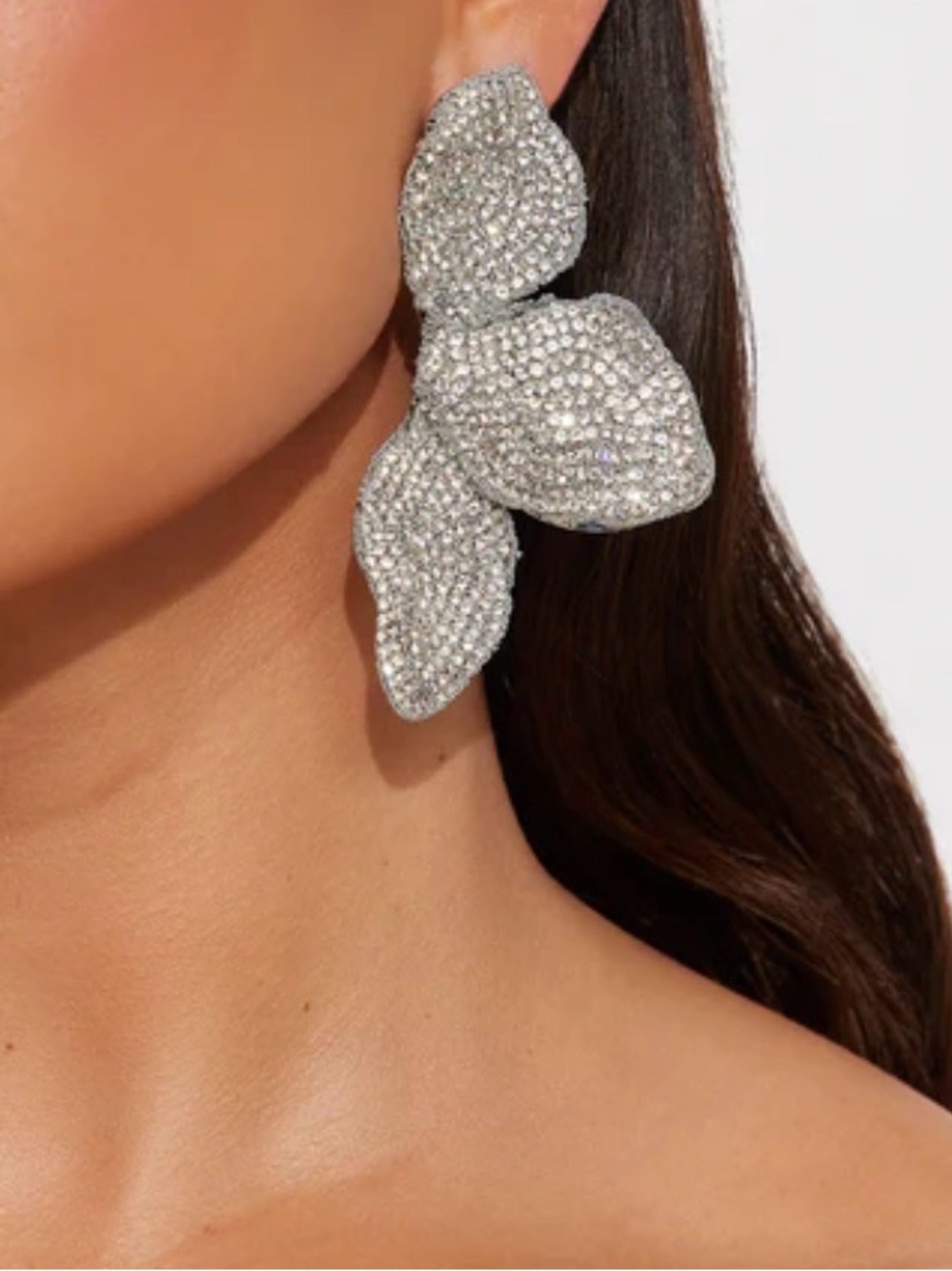 NWT ⚜️💎⚜️ Piper K Floral Crystal Drop Earrings